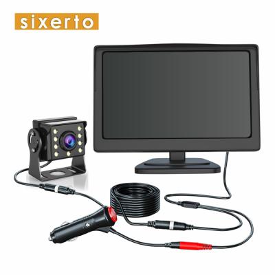 China High Quality Power Cable Cigarette Lighter Reverse Camera Show 5inch Car Monitor With Rear View Camera For Car Reverse Monitor for sale