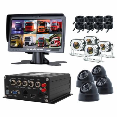 China Built-in Siren Truck MDVR Kit Supports Computer Mobile Phone 8CH Remote Viewing 8CH Hard Disk Mobile Video Recorder with 4G GPS for sale