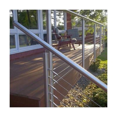 China Modern Factory Wholesale Vertical Handrail Stainless Steel Stair Railing Indoor Cable Railing for sale