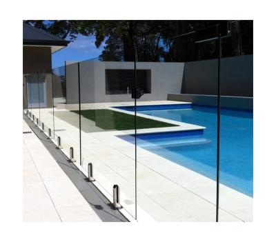 China Modern Exterior Easy Install Frameless Glass Railing With Standoff for sale