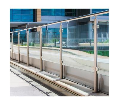 China Customization Modern Professional Stainless Steel Staircase Balcony Frameless Glass Balustrade for sale