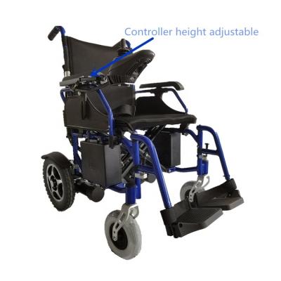 China Aluminum frame with folding backrest weight capacity 136kg power wheelchair prices electric wheelchair cheap prices PE0105 for sale