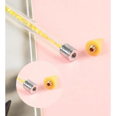 China Dual Ended Crystal Beads Handle Rhinestones Studs Picker Dotting Nail Art Brush Pen for sale