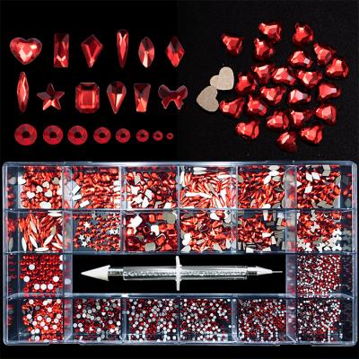 China Colorful Nail Art Rhinestones Shiny Colorful Fashion Decoration Kit for sale