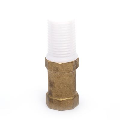 China General Brass Vertical Spring Check Valve Dn15 For Water Filter With Plastic Filter Brass Shaft Inside FXF BSP Thread for sale