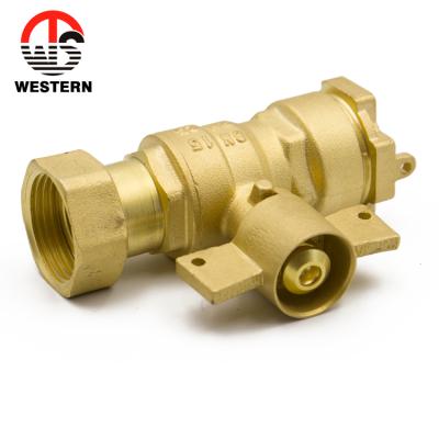 China OEM & DOM Customized Lockable Forging Brass General Water Meter Ball Valve For Plumbing for sale