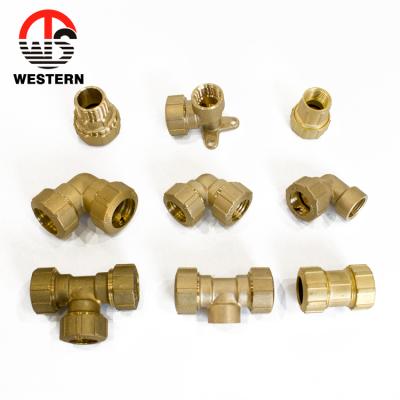 China HPb582A/HPb57-3/CW617N/C37700 Straight Air Gas Union Tube Fittings Coupling Brass PE Elbow Compression Female Pipe Fitting for sale