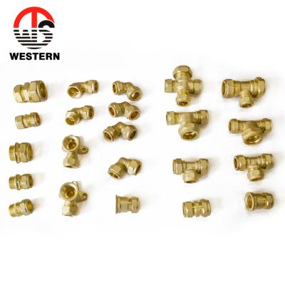 China Low Price Brass Quick Couplers Hexagon Head Double-End Equal Male Connector Coupling Forged Brass Compression Fitting for sale