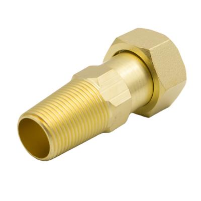 China Customized Brass Male Female Threaded Plumbing Plumbing Fittings Sanitary Tube Coupling Brass Water Meter Fitting for sale