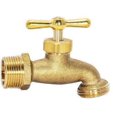 China Classic Irrigation Hose Faucet 3/4 Inch MIP MHT BSP NPT Thread Spindle Spout Tap Hose Faucet for sale