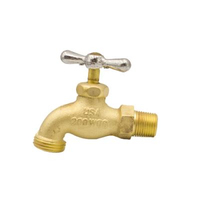 China Modern high quality steel type slow open copper brass bibcock water T-handle stop valves for sale