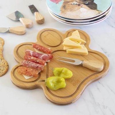 China Factory Price Sustainable Serving Different Shaped Bamboo Cutting Board With Containers for sale