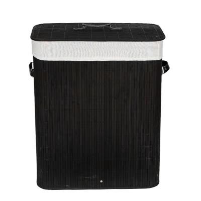 China Cheap Stored Household Use Bamboo Round Laundry Hamper And Eco-friendly Round Folding Hamper With Handle for sale