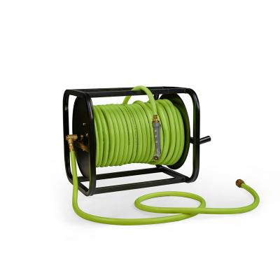 China 100ft Adjustable Hose Capacity Portable Steel Manual Rewind Garden Water Hose Reel for sale