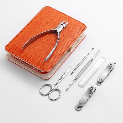 China Original Hot Sale Professional Mini Nail Set Stainless Steel 7pcs Finger Nail Factory Factory Sale Titanium Pedicure Set for sale