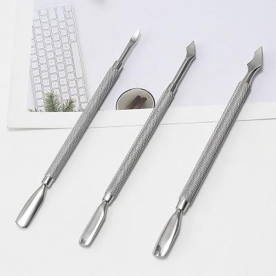 China High Quality Finger Stainless Steel Double - Headed Cuticle Removal Push Steel Nails for sale