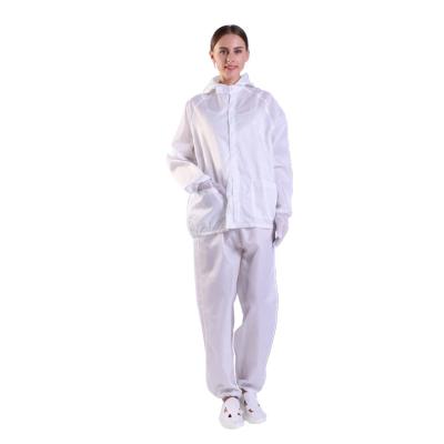 China Anti-Static Hooded Anti-Static Polyester Factory Suit Dustproof Coverall Slot Washable Washable Cleanroom for sale