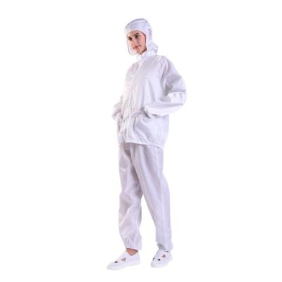 China Polyester Antistatic Hooded Workwear Coverall Food Industry Uniform Antistatic for sale