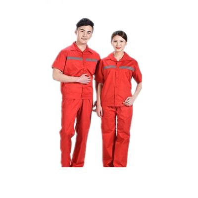 China 2022 Cotton Factory Summer Double Reflective Shorts Sleeves Safety Anti-static Working Uniform Workwear for sale