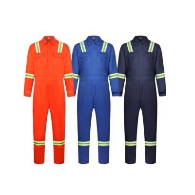 China Men's Working Protective Visibility Twill Action Back Raised Coverall with Chest Pockets, Oversized Fit, Long Sleeve for sale