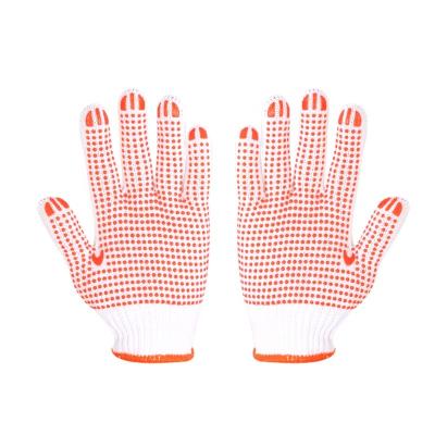 China Anti-slip 10gauge Knitted Cotton Liner Garden Gloves With PVC Dots / Safety Working Gloves for sale