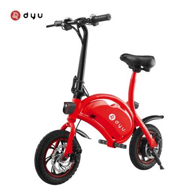 China Standard 6 Oh DYU D1 Ebike Folding Portable Ride On Car Electric Scooter Without Pedals With APP Control With A Disc Brake for sale