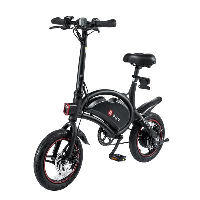 China DYU D3 aluminum alloy 14 inch rear motor 36V 240W folding electric bicycle with auxiliary pedal for sale