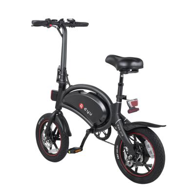 China DYU D3plus aluminum alloy LED display 14 inch small wheel portable folding electric bicycle for sale