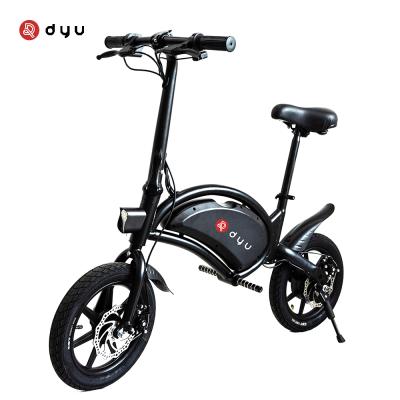 China 2021 Best Steel DYU D3F Motor 36v Small Wheel Brushless Portable Folding Electric Bicycle 6Ah Lithium Battery E-Scooter With Pedals for sale