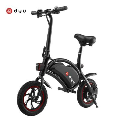 China DYU D1 aluminum alloy folding portable ride on car electric scooter without pedals with APP control electric bicycles ebike for sale