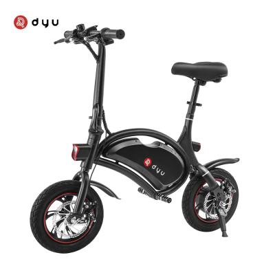 China Shenzhen Electric smart e-scooter metal 12inch electric bicycle ebike mini foldable with 2 wheel DYU D1F electric e-bike for sale