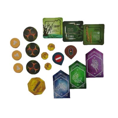 China Cardboard Custom Printing Paper Die Cut Cardboard Counters Coins Marks For Board Game for sale