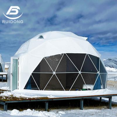 China Easy Install Popular Customized Galvanized Steel Tube Hotel Dome Geodesic Tent For Camping for sale