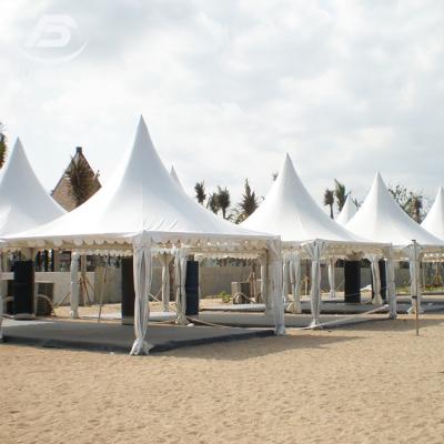 China Aluminum Outdoor Indoor Event Tent UV Resistance 5x5 PVC Pagoda Party Tent Canopy For Wedding for sale