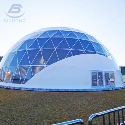 China Tube Type Tent Stake 25M Galvanized Steel Structure Geodesic Dome Igloo Party Tent Large Outdoor Events for sale