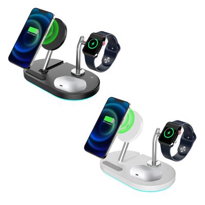 China Smart Watch Trending Products 2022 3 Way Charger Support 3 in 1 Magnetic Wireless Charger Mag Safe Charger for iPhone for airpods for iwatch for sale