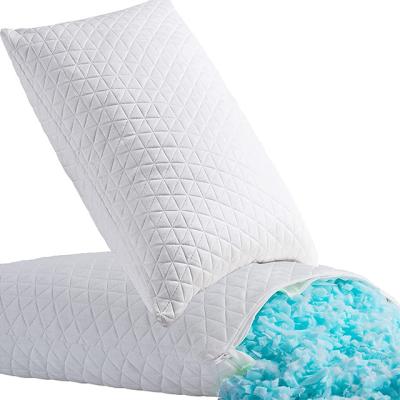 China Adjustable Washable Bamboo Cooling Pillow Shredded Memoryu Foam Bamboo Shredded Pillow for sale