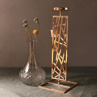 China Custom Metal Home Table Candle Holder Multi Function Ring Holder Home Decor Candlesticks for sale