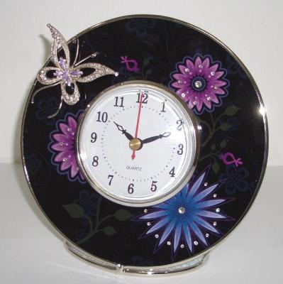 China Antique style hot sale glass wall clock for promotion gift with custom logo desk clock for sale