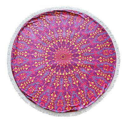 China 2021best safe for kids selling sand microfiber free printing round beach towel for sale