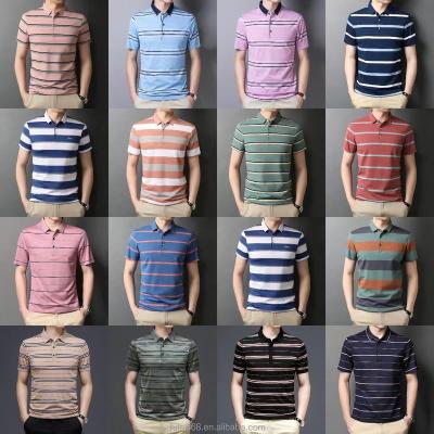 China Wholesale men's polo shirt fashion anti-pilling T-shirt business summer cotton casual short-sleeved lapel fifties for men for sale