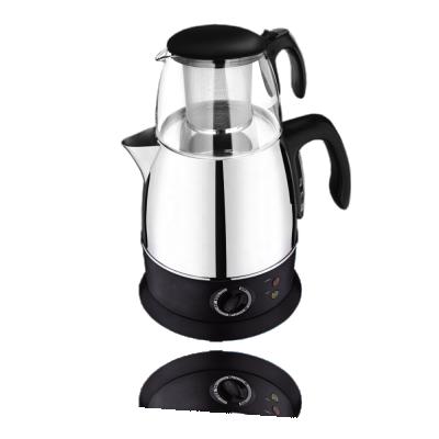 China Rotating Base 1.8 L 360 Degree Turkish Coffee Tea Maker With Pot And Kettle for sale