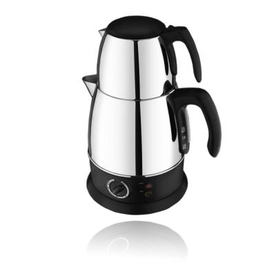 China 360 Degree Rotating Base Electric Turkish Tea Maker with 0.7L Pot and 1.8L Kettles for sale