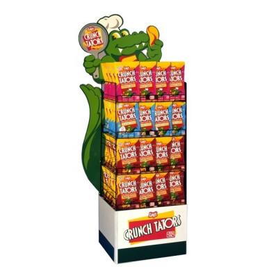 China Sundry snacks form 180cm height metal advertising display stand for supermarket advertising display rack for sale