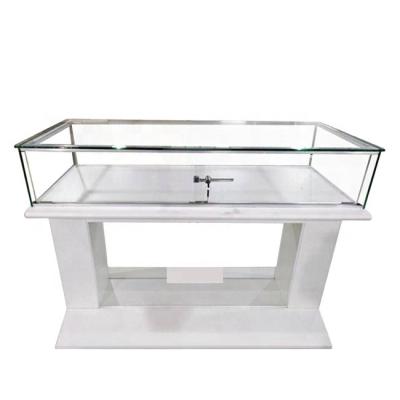 China Shop Store 100cm Height Tempered Glass Show Case Store Customized Lockable Cell Phone Display Shelf Counter for sale