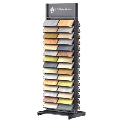 China Ceramic Tile Factory Customized 200cm Height Free Metal Material Ceramic Tile Display Rack for sale