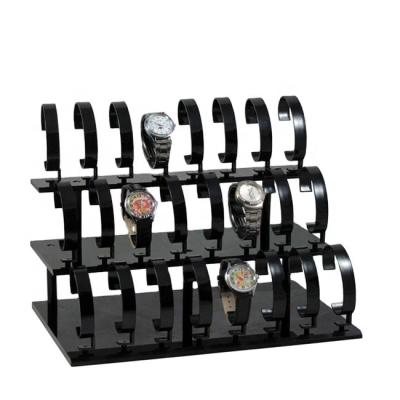 China Exclusive Watch Shop Countertops Metal Hardware Powder Coated Colors Watch Rack Display for sale