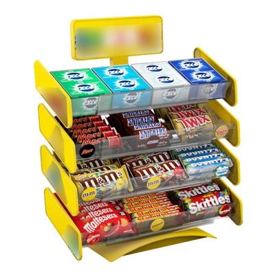 China Clear Chewing Gum Point Of Sale Plastic Boxes Small Chewing Gum Shelf Counter Display for sale