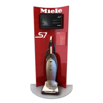 China Vacuum Cleaner Retail Store 185cm Height Wooden Material Promotional Display Stand For Vacuum Cleaner for sale