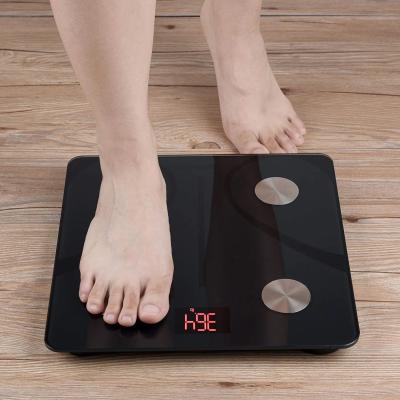 China Tempered Glass+ABS Plastic Weight Body Fat Scale Bathroom Digital Weighing Smart Wireless ABS Scale Small Electronic Scale for sale